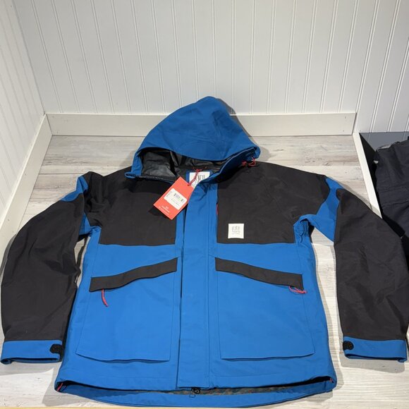NWT Topo Designs Mountain Parka Men's Sz Medium Blue/Black‎ MSRP $229 Snowboard - Picture 1 of 8